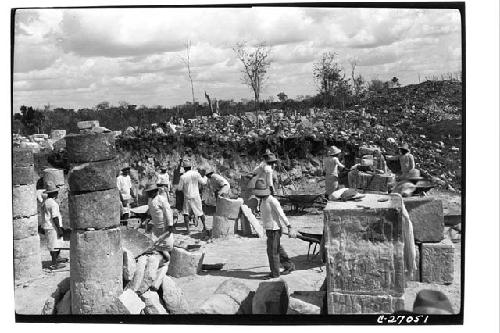 N. Colonnade, Breast of excavation. Looking E.