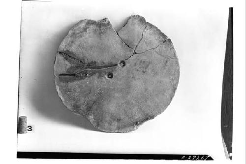 Sandstone disk, T. of Warriors, NW corner