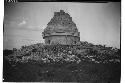 Caracol. Closer view, looking NE. Showing repair of western and south side