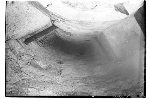 Caracol, view taken looking up into vault of outer corridor