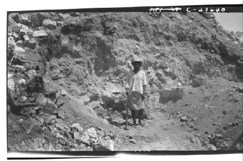 Temple of Wall Panels at the beginning of excavation