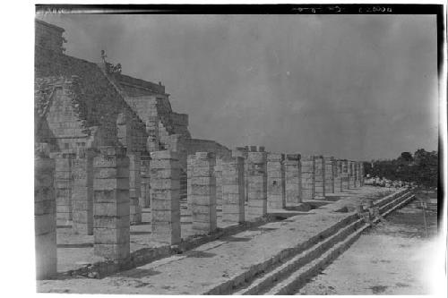 Northwest Colonnade at the Temple of Warriors