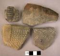 10 decorated pot sherds