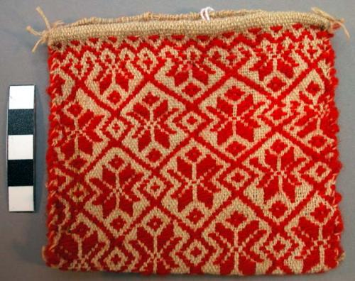 Textile wallet, 3 3/4" x 4 1/2"