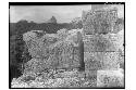 Serpent columns. Head and part of column at Osario.