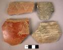 8 decorated pot sherds