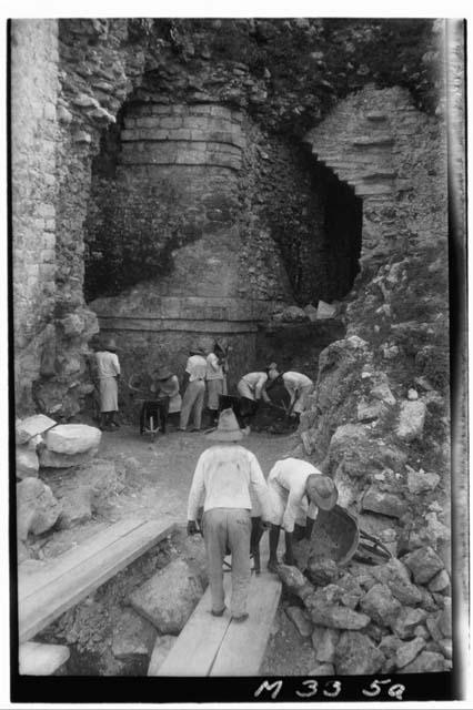 Excavation at Monjas; Northwest corner #1 and #2