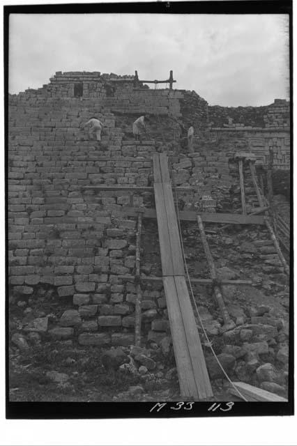 Removing stairway at Manjas