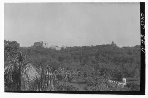 Monjas and Caracol from hacienda roof.