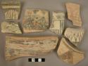 16 rim potsherds - A ware