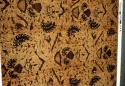 Deep tan cotton batik cloth - 8' 4" x 6' 10"