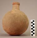 Bottle, pottery, globular, narrow neck