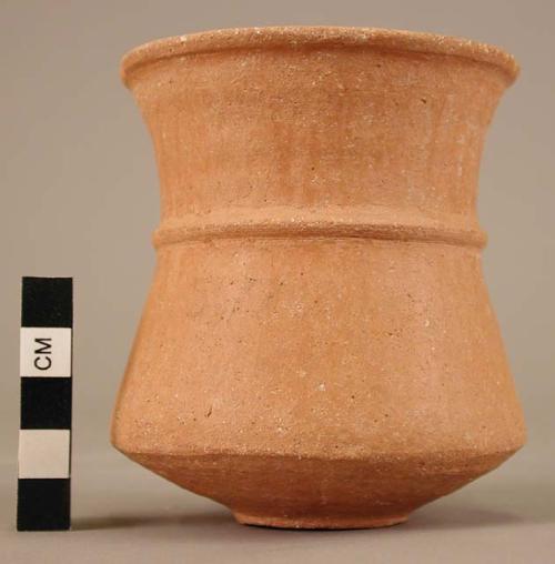 Constricted pottery cup