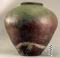 Ceramic jar, large, brown-black glaze