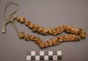 Necklace of 29 python vertebrae, worn by very old women. Ninga nsatu - python