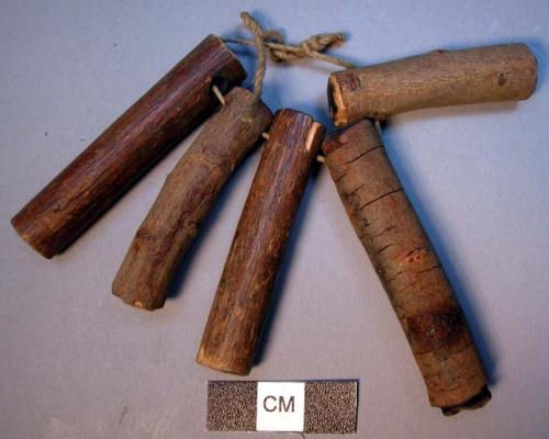 Wooden whistles on string - for luck in hunting