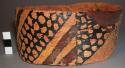 Women's bark cloth waistband with painted designs; Chikole