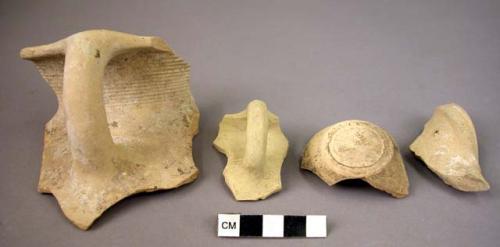 6 potsherds - corrugated ware