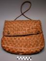 Fibre bag, knapsack type, basket weave, kunda