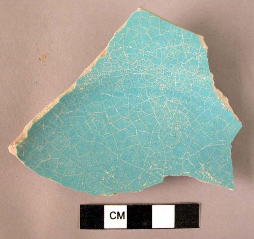 Base potsherd - blue glazed