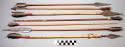 Arrows, assorted wood and metal points, bamboo and wood shafts