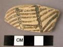 Sherd of painted pottery - goemetric design.