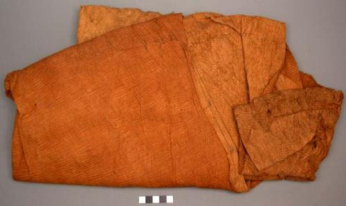 Piece of reddish brown bark cloth (bongo)