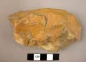 Chipped stone biface, handaxe, ovate, thick butted, rounded blunt tip