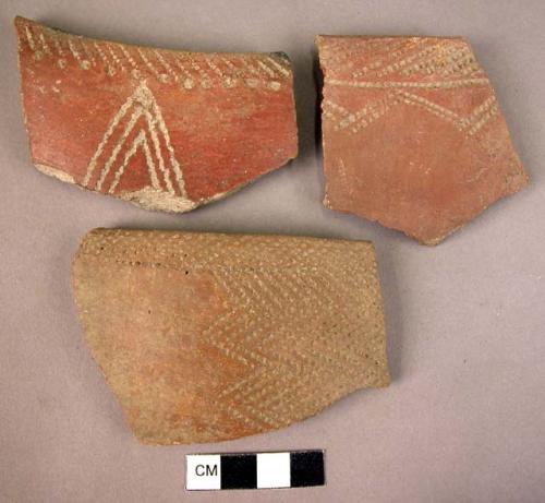 10 decorated pot sherds