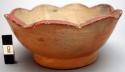 Small pottery bowl - scalloped rim