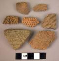 46 decorated potsherds