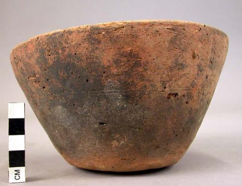 Basin of smooth coarse red ware