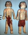 Male and female clay dolls