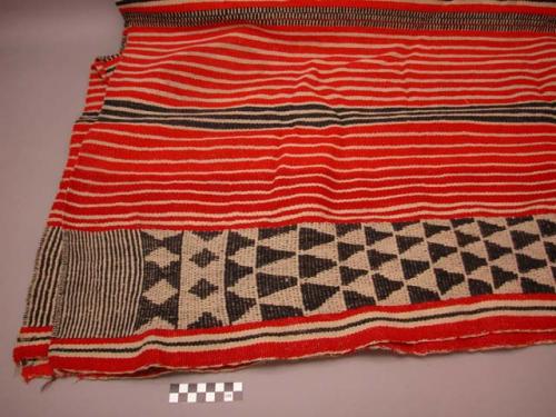 Man's sheep's wool poncho - woven by women for men; arawak type loom