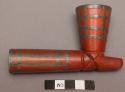 Lead-inlaid stone pipe