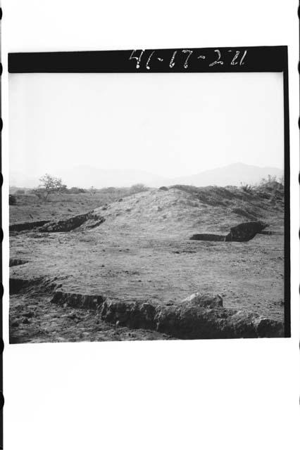 North end of Mound 2 from stake N12