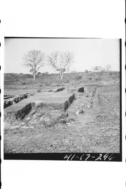 Structure north of north boundary wall of ball court