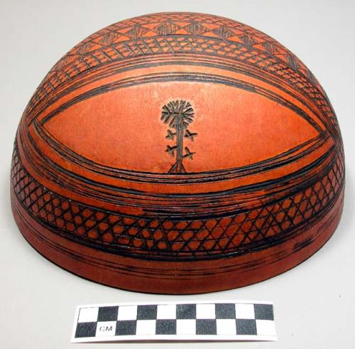 Decorated gourd bowl