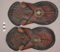 Pair of leather Sudanese sandals