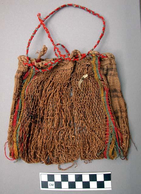 Bag made of 'slippery elm bark'