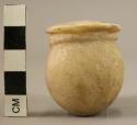 Kohl pot with cover, alabaster