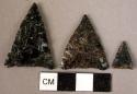 Obsidian points (3).