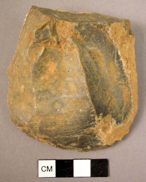 Large flint end scraper