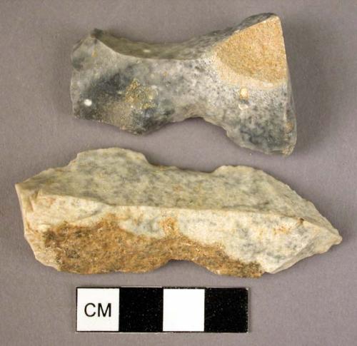 3 flint "strangled" blades