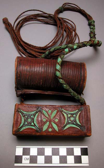 String amulet of leather