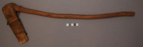 Wooden axe (slender handle) with iron blade - koboa