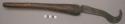 Bill hook, club-shaped handle with iron blade, worn thin from use (nkusu)