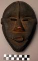 Wooden face mask.; Wooden mask - old