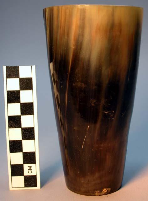 Vessel of buffalo horn