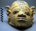 Helmet type mask (carved wood) gelede